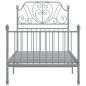 vidaXL Estructura de cama de metal gris 90x200 cm