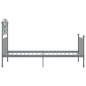 vidaXL Estructura de cama de metal gris 90x200 cm