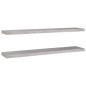 vidaXL Estante flotante pared 2 uds MDF gris hormigón 120x23,5x3,8 cm vidaXL Estante flotante pared 2 uds MDF gris hormigón 120x23,5x3,8 cm