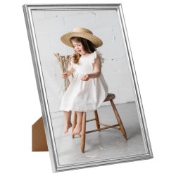 vidaXL Marcos de foto collage de pared/mesa 3 uds plateado MDF 70x90cm