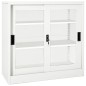 vidaXL Armario con puerta corredera acero blanco 90x40x90 cm vidaXL Armario con puerta corredera acero blanco 90x40x90 cm