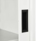 vidaXL Armario con puerta corredera acero blanco 90x40x90 cm vidaXL Armario con puerta corredera acero blanco 90x40x90 cm