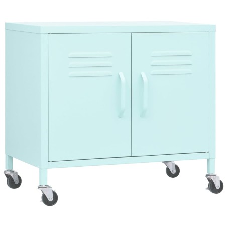 vidaXL Armario de almacenamiento acero verde mint 60x35x56 cm