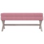 vidaXL Taburete con almacenaje terciopelo rosa 110x45x49 cm vidaXL Taburete con almacenaje terciopelo rosa 110x45x49 cm