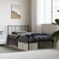vidaXL Estructura de cama con cabecero metal negro 107x203 cm vidaXL Estructura de cama con cabecero metal negro 107x203 cm
