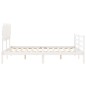 vidaXL Estructura de cama con cabecero madera maciza blanco 140x190 cm vidaXL Estructura de cama con cabecero madera maciza blanco 140x190 cm