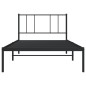vidaXL Estructura de cama con cabecero metal negro 107x203 cm vidaXL Estructura de cama con cabecero metal negro 107x203 cm