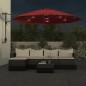 vidaXL Sombrilla de pared con LED rojo brillante 290 cm vidaXL Sombrilla de pared con LED rojo brillante 290 cm