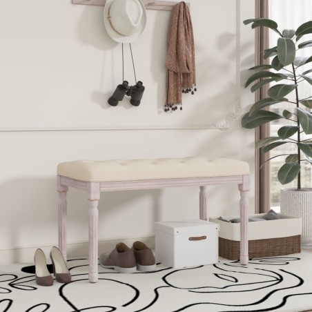 vidaXL Banco beige lino 80x40x49 cm