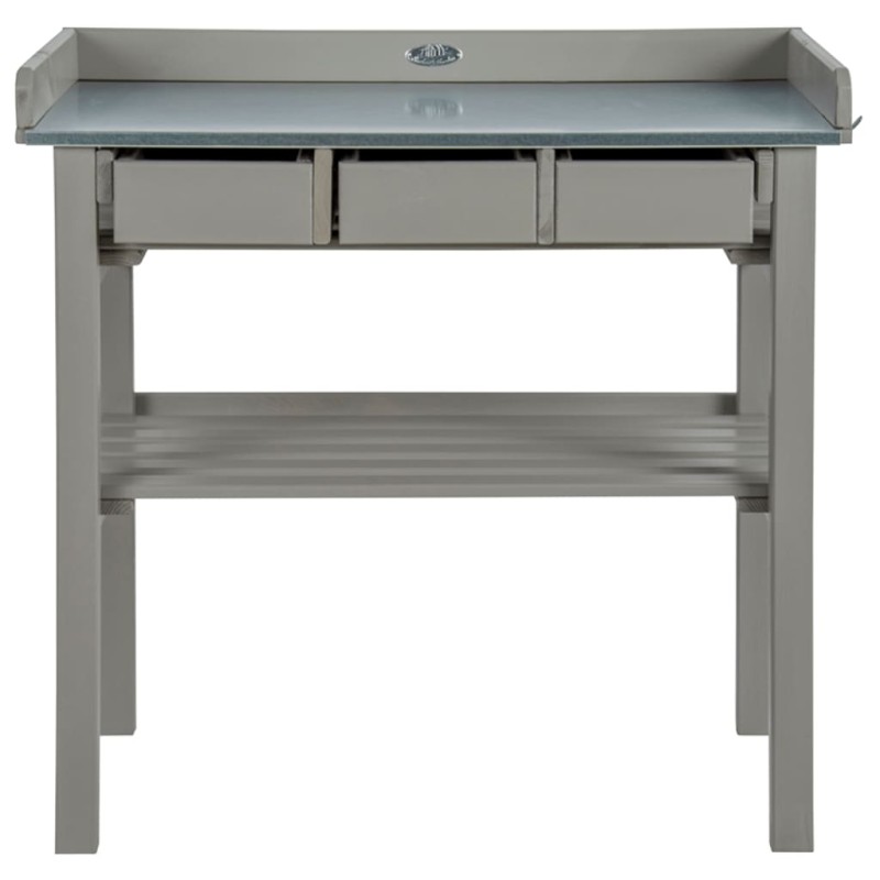 Esschert Design Banco de trabajo de jardín gris CF29G Esschert Design Banco de trabajo de jardín gris CF29G
