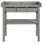 Esschert Design Banco de trabajo de jardín gris CF29G Esschert Design Banco de trabajo de jardín gris CF29G