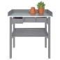 Esschert Design Banco de trabajo de jardín gris CF29G Esschert Design Banco de trabajo de jardín gris CF29G