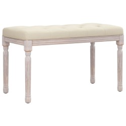 vidaXL Banco beige lino 80x40x49 cm
