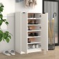 vidaXL Mueble zapatero de madera contrachapada blanco 59x35x100 cm vidaXL Mueble zapatero de madera contrachapada blanco 59x35x100 cm