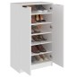 vidaXL Mueble zapatero de madera contrachapada blanco 59x35x100 cm vidaXL Mueble zapatero de madera contrachapada blanco 59x35x100 cm