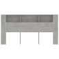vidaXL Mueble cabecero gris hormigón 200x18,5x104,5 cm vidaXL Mueble cabecero gris hormigón 200x18,5x104,5 cm