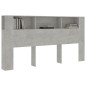 vidaXL Mueble cabecero gris hormigón 200x18,5x104,5 cm vidaXL Mueble cabecero gris hormigón 200x18,5x104,5 cm
