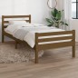 vidaXL Estructura cama madera maciza individual marrón miel 75x190 cm vidaXL Estructura cama madera maciza individual marrón miel 75x190 cm
