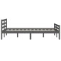 vidaXL Estructura de cama doble madera maciza gris 135x190 cm vidaXL Estructura de cama doble madera maciza gris 135x190 cm
