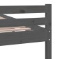 vidaXL Estructura de cama doble madera maciza gris 135x190 cm vidaXL Estructura de cama doble madera maciza gris 135x190 cm
