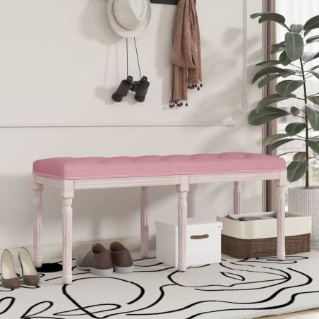 vidaXL Banco de terciopelo rosa 110x40x49 cm