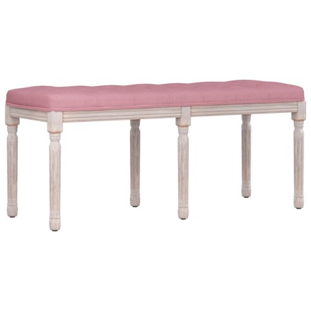 vidaXL Banco de terciopelo rosa 110x40x49 cm