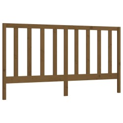 vidaXL Cabecero de cama madera maciza de pino marrón miel 186x4x100 cm