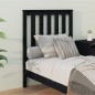 vidaXL Cabecero de cama madera maciza de pino negro 81x6x101 cm