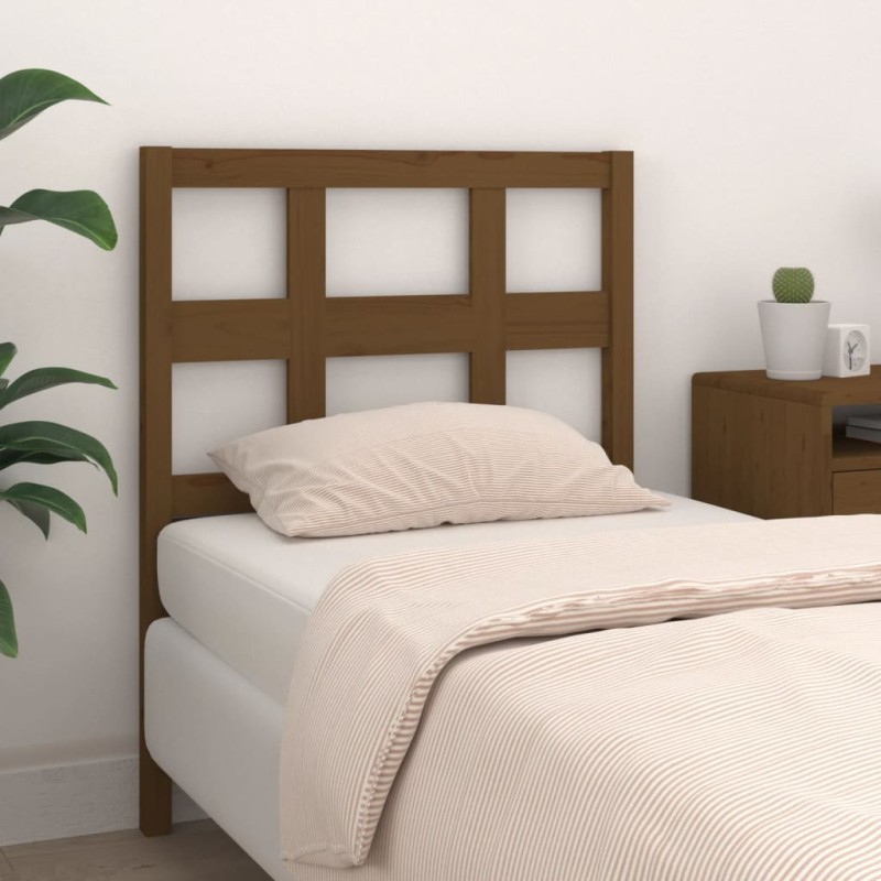 vidaXL Cabecero de cama madera maciza pino marrón miel 95,5x4x100 cm vidaXL Cabecero de cama madera maciza pino marrón miel 95,5x4x100 cm
