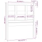 vidaXL Cabecero de cama madera maciza pino marrón miel 95,5x4x100 cm vidaXL Cabecero de cama madera maciza pino marrón miel 95,5x4x100 cm