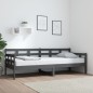 vidaXL Sofá cama madera maciza de pino gris 80x200 cm