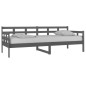 vidaXL Sofá cama madera maciza de pino gris 80x200 cm