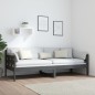 vidaXL Sofá cama madera maciza de pino gris 80x200 cm