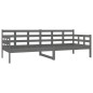 vidaXL Sofá cama madera maciza de pino gris 80x200 cm