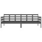 vidaXL Sofá cama madera maciza de pino gris 80x200 cm