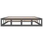 vidaXL Estructura de cama de madera maciza gris King Size 150x200 cm