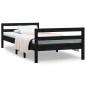 vidaXL Estructura de cama madera maciza de pino negro 80x200 cm