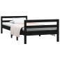 vidaXL Estructura de cama madera maciza de pino negro 80x200 cm