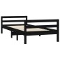 vidaXL Estructura de cama madera maciza de pino negro 80x200 cm