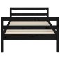 vidaXL Estructura de cama madera maciza de pino negro 80x200 cm