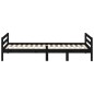 vidaXL Estructura de cama madera maciza de pino negro 80x200 cm