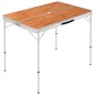 vidaXL Mesa de camping plegable con 2 bancos aluminio marrón vidaXL Mesa de camping plegable con 2 bancos aluminio marrón