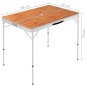 vidaXL Mesa de camping plegable con 2 bancos aluminio marrón vidaXL Mesa de camping plegable con 2 bancos aluminio marrón