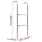 vidaXL Escalera de cama elástica de 2 peldaños acero plateado 72 cm vidaXL Escalera de cama elástica de 2 peldaños acero plateado 72 cm