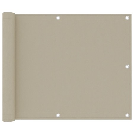 vidaXL Toldo para balcón tela oxford beige 75x300 cm