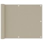 vidaXL Toldo para balcón tela oxford beige 75x300 cm