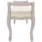 vidaXL Banco beige lino 110x45x60 cm