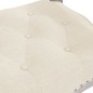 vidaXL Banco beige lino 110x45x60 cm