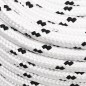 vidaXL Cuerda para barco trenzada poliéster blanco 14 mmx250 m