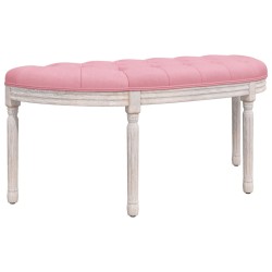 vidaXL Banco de terciopelo rosa 110,5x45x49 cm